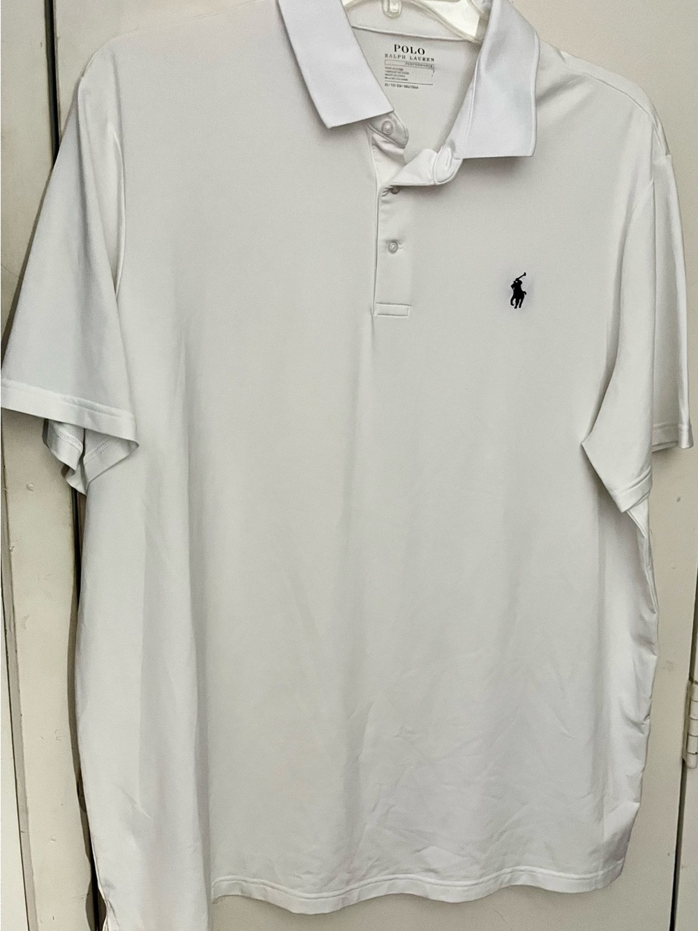 Polo by Ralph Lauren White Short-Sleeve Polo with Navy Logo